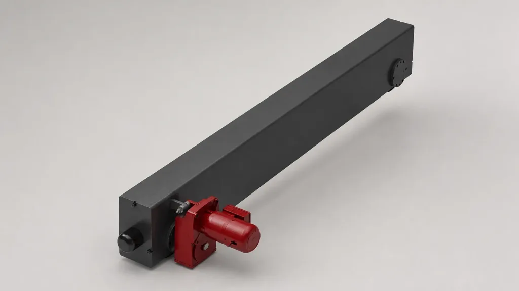 End carriage with visible drive unit, wheel cover and buffer